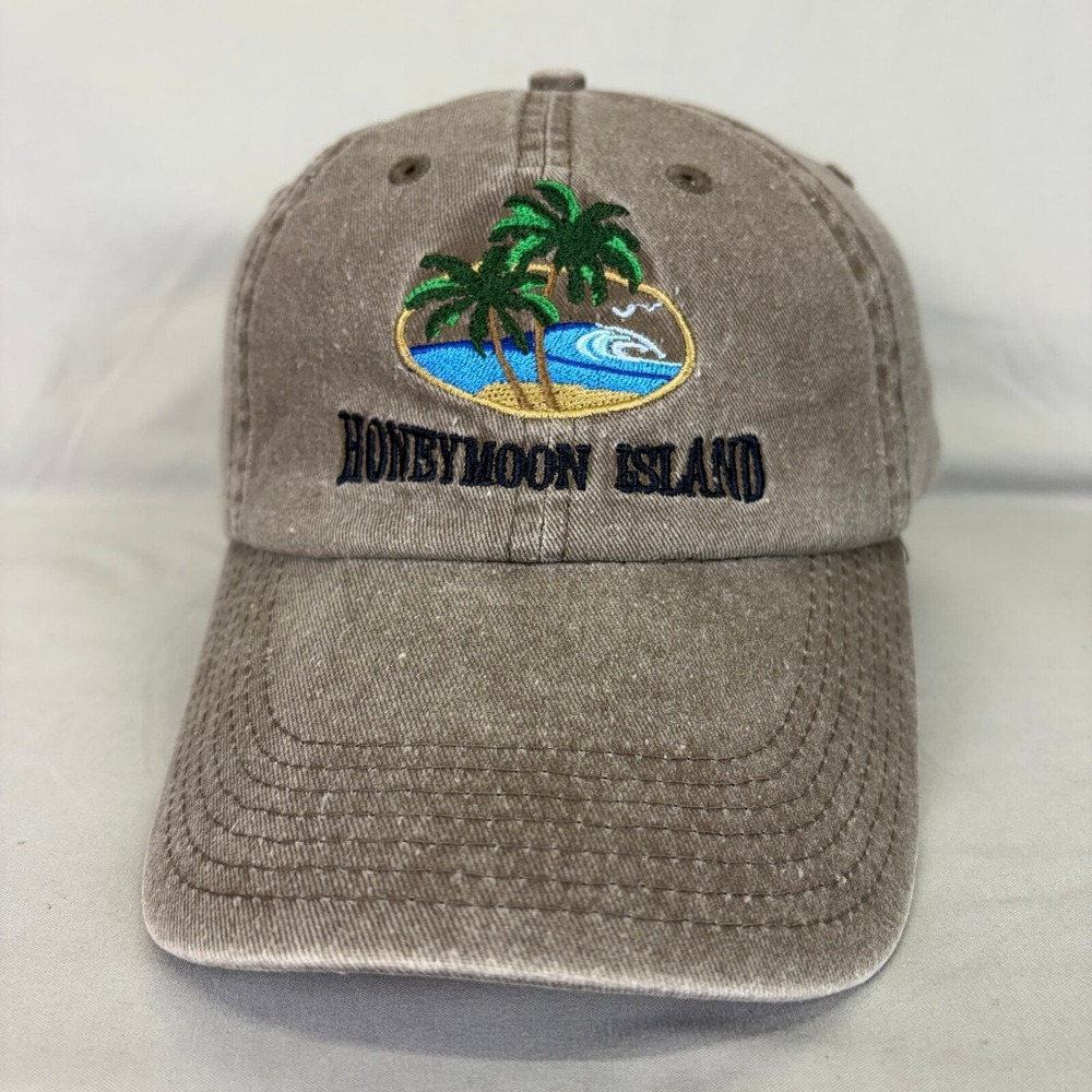 BJR Classic Headwear Honeymoon Island Hat Unisex OS Brown Souvenir Cap